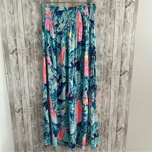 Lilly Pulitzer Vibrant Hey Bay Bay Maxi Skirt Medium